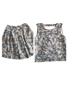 Size XS 1. State Skater Skirt & Top Botanical Baroque Scrollwork Artsy Soft Girl